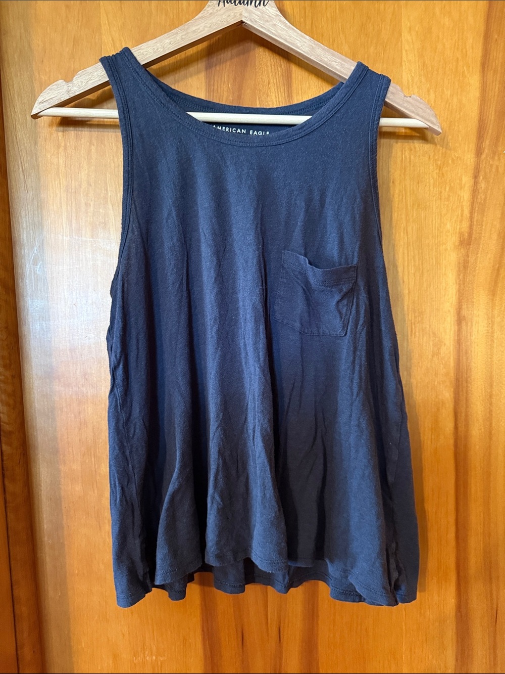 American Eagle Outfitters Navy Swing Tank with Pocket